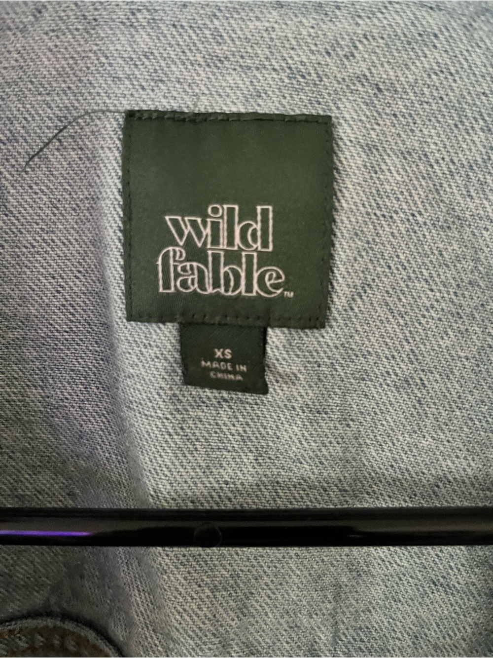 Wild Fable Light Wash Cropped Denim Jacket Size XS - Picture 2 of 3